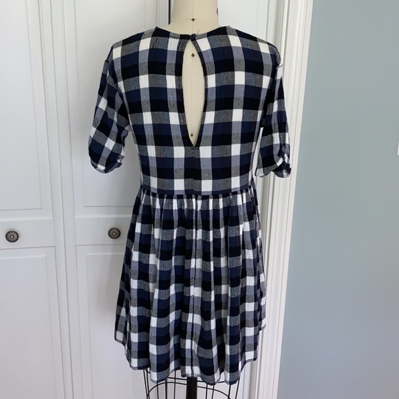 Urban Outfitters Navy Check Dress size XS - Picture 3 of 6